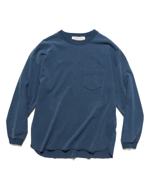 REMI RELIEF（レミレリーフ）の「REMI RELIEF/レミレリーフ 20/2 TC 天竺ポケット 無地ロンTシャツ（Tシャツ/カットソー・メンズ・ブラック/ベージュ/オフホワイト/ブルー/サーモンピンク・S/M/L）」の18枚目の写真
