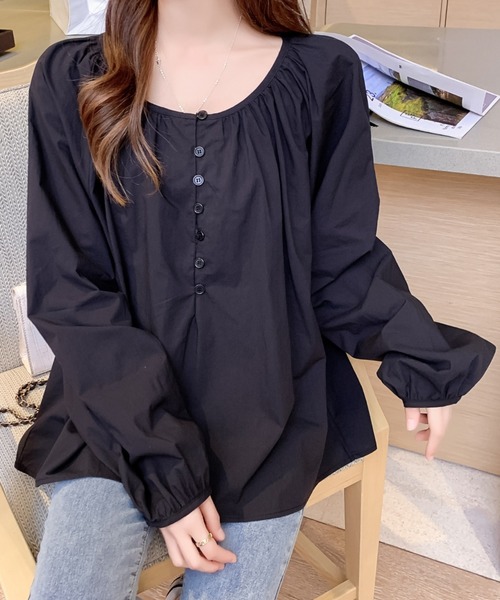 Girly Doll(ガーリードール)の「ナチュラルボリューム袖ブラウス(シャツ/ブラウス・レディース・ホワイト/ベージュ/チェック/ライトブルー/ミント/ライトグレー/ブラック/レッド系その他/グレー系その他/ベージュ系その他・FREE)」の22枚目の写真