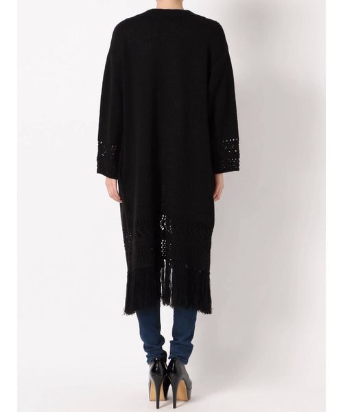 RESEXXY(リゼクシー)の「透かし柄フリンジカーデ(カーディガン/ボレロ・レディース・ブラック/ベージュ/オフホワイト・FREE)」の17枚目の写真