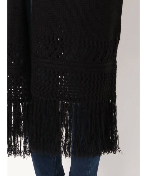 RESEXXY(リゼクシー)の「透かし柄フリンジカーデ(カーディガン/ボレロ・レディース・ブラック/ベージュ/オフホワイト・FREE)」の21枚目の写真