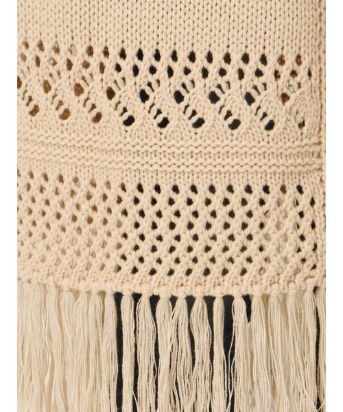 RESEXXY(リゼクシー)の「透かし柄フリンジカーデ(カーディガン/ボレロ・レディース・ブラック/ベージュ/オフホワイト・FREE)」の22枚目の写真