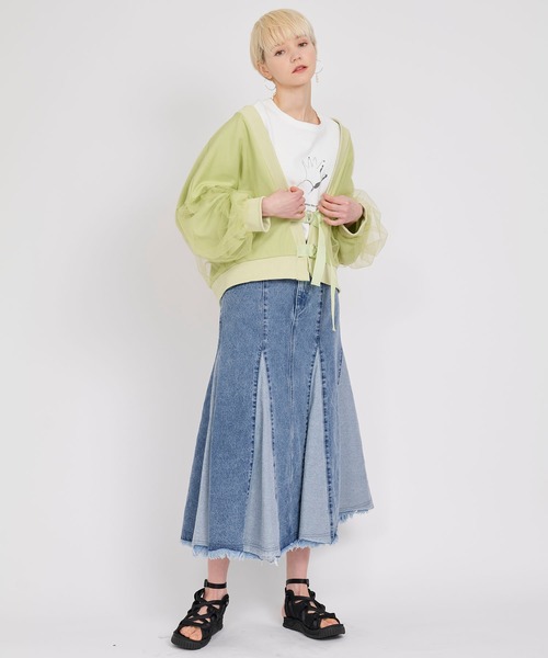 KOH.style（コースタイル）の「ブロッキングデニムスカート（デニムスカート・レディース・ブラック/ブルー・MEDIUM/LARGE/SMALL）」の18枚目の写真