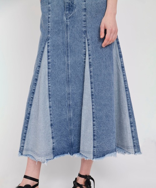 KOH.style（コースタイル）の「ブロッキングデニムスカート（デニムスカート・レディース・ブラック/ブルー・MEDIUM/LARGE/SMALL）」の20枚目の写真