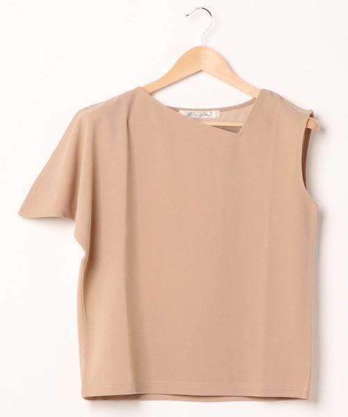 KOBE LETTUCE（コウベレタス）の「カットジョーゼットアシメスリーブプルオーバートップス（その他トップス・レディース・ライトブルー/ブラック/ベージュ・FREE）」の3枚目の写真