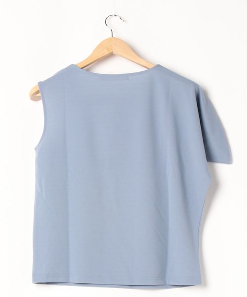 KOBE LETTUCE（コウベレタス）の「カットジョーゼットアシメスリーブプルオーバートップス（その他トップス・レディース・ライトブルー/ブラック/ベージュ・FREE）」の4枚目の写真