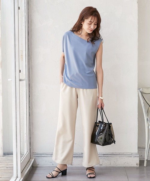 KOBE LETTUCE（コウベレタス）の「カットジョーゼットアシメスリーブプルオーバートップス（その他トップス・レディース・ライトブルー/ブラック/ベージュ・FREE）」の7枚目の写真