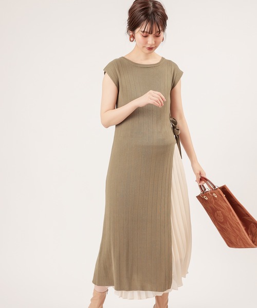 セール Web限定カラー有り ロングリブ プリーツキャミワンピースセット ワンピース Natural Couture ナチュラルクチュール のファッション通販 Zozotown