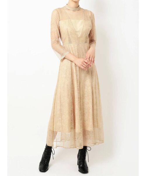 MERCURYDUO（マーキュリーデュオ）の「センシュアルレースロングドレス（ドレス・レディース・イエロー/ピンク/ブラック・MEDIUM/SMALL）」の20枚目の写真