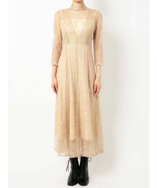 MERCURYDUO（マーキュリーデュオ）の「センシュアルレースロングドレス（ドレス・レディース・イエロー/ピンク/ブラック・MEDIUM/SMALL）」の21枚目の写真