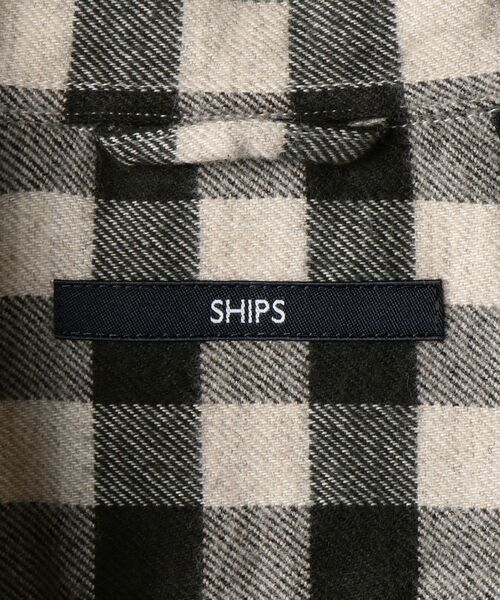 SHIPS（シップス）の「SC: YAKブレンド オープンカラー ネルシャツ（シャツ/ブラウス・メンズ・ブラック/ナチュラル/グリーン/ピンク・SMALL/MEDIUM/LARGE/X-LARGE）」の5枚目の写真