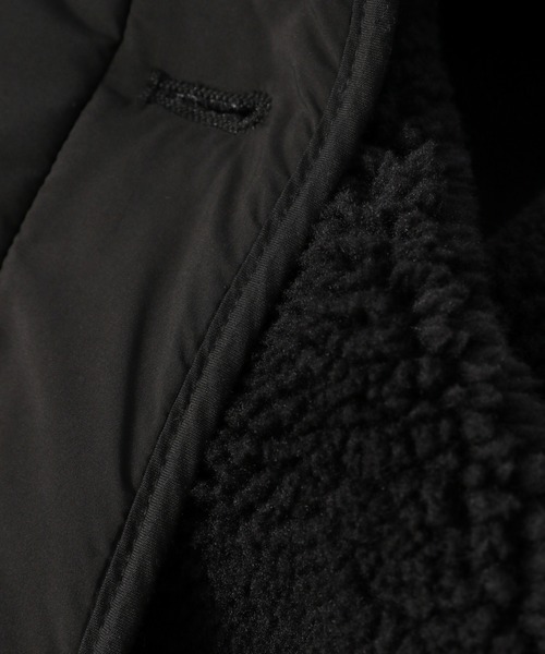 Heather（ヘザー）の「リバーシブルキルティングボアロングコート　918012（ミリタリージャケット・レディース・ブラック/カーキ・FREE）」の14枚目の写真