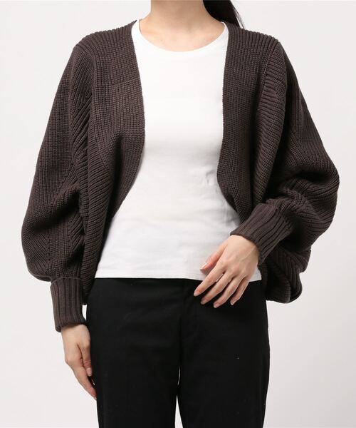 archives（アルシーヴ）の「バックリボンボレロカーディガン（カーディガン/ボレロ・レディース・アイボリー/ブルー/ブラウン・MEDIUM）」の2枚目の写真