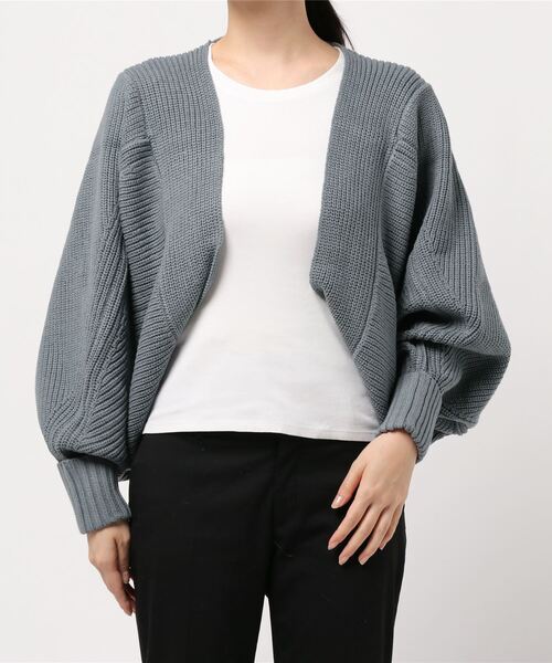 archives（アルシーヴ）の「バックリボンボレロカーディガン（カーディガン/ボレロ・レディース・アイボリー/ブルー/ブラウン・MEDIUM）」の3枚目の写真