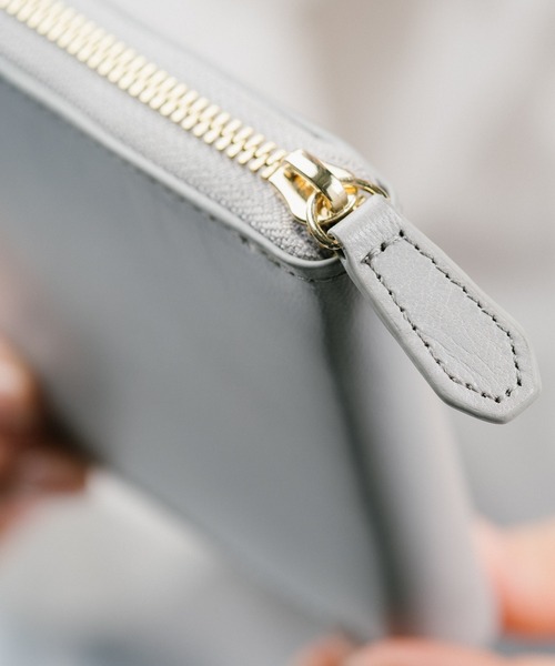 MURA（ムラ）の「ラウンドファスナー ゴートレザー スキミング防止 スクエア 二つ折り財布（財布・レディース・ブラック/グレー/ピンク/ブルー/グリーン/キャメル・FREE）」の21枚目の写真