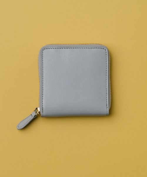 MURA（ムラ）の「ラウンドファスナー ゴートレザー スキミング防止 スクエア 二つ折り財布（財布・レディース・ブラック/グレー/ピンク/ブルー/グリーン/キャメル・FREE）」の11枚目の写真