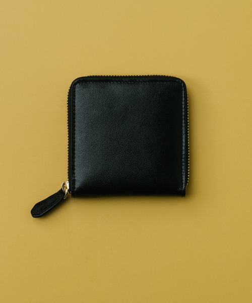 MURA（ムラ）の「ラウンドファスナー ゴートレザー スキミング防止 スクエア 二つ折り財布（財布・レディース・ブラック/グレー/ピンク/ブルー/グリーン/キャメル・FREE）」の12枚目の写真