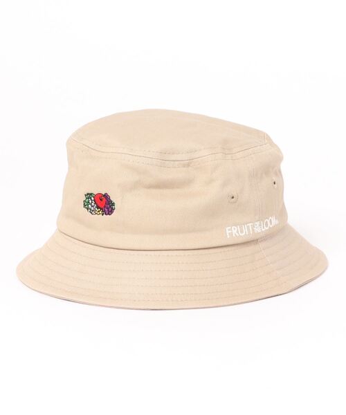 FRUIT OF THE LOOM(フルーツオブザルーム)の「KIDS LOGO EMB BUCKET HAT / キッズ / ユニセックス / 親子(ハット・キッズ・ホワイト/ブラック/ベージュ/パープル・FREE)」の1枚目の写真