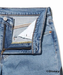 リーバイス502リメイクミッキーマウスデニムパンツヒョウ柄ポケットジーンズ リーバイス502リメイクミッキーマウスデニムパンツヒョウ柄
