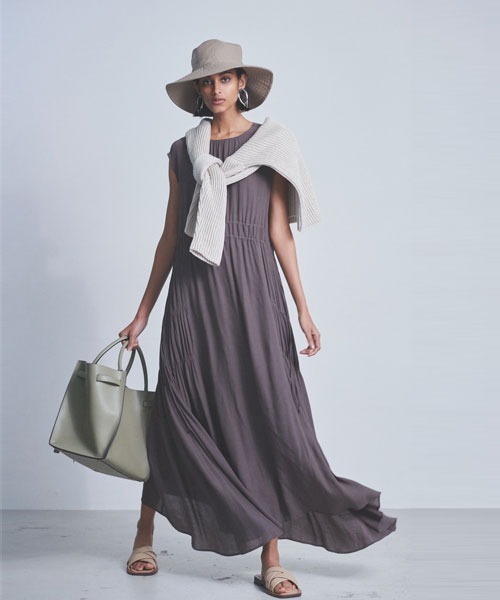 Mila Owen ノースリーブロングワンピース Mila Owen(ミラオーウェン) / 20SS/バックノットノースリーブ