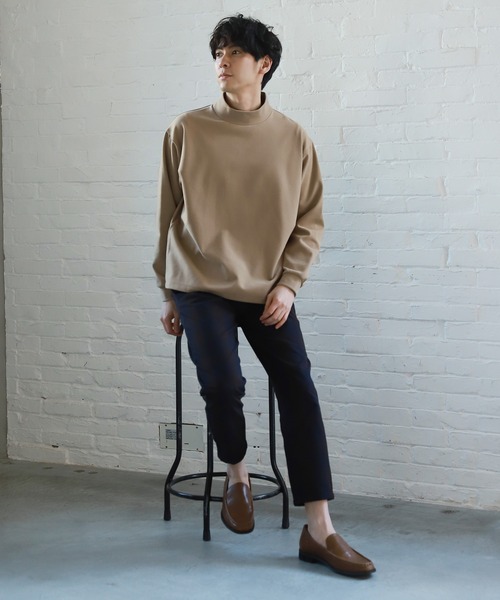 LAKOLE（ラコレ）の「起毛ポンチモックネックプルオーバー / LAKOLE（Tシャツ/カットソー・メンズ・ライトグリーン/ブラウン/アイボリー/ピンク・LARGE/MEDIUM）」の16枚目の写真