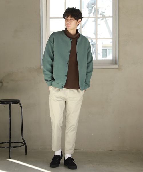 LAKOLE（ラコレ）の「起毛ポンチモックネックプルオーバー / LAKOLE（Tシャツ/カットソー・メンズ・ライトグリーン/ブラウン/アイボリー/ピンク・LARGE/MEDIUM）」の8枚目の写真