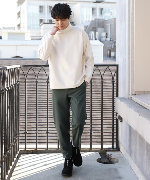 LAKOLE（ラコレ）の「起毛ポンチモックネックプルオーバー / LAKOLE（Tシャツ/カットソー・メンズ・ライトグリーン/ブラウン/アイボリー/ピンク・LARGE/MEDIUM）」の12枚目の写真