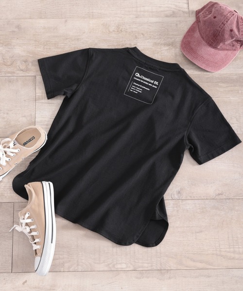 classicalelf（クラシカルエルフ）の「≪キッズ≫バックプリントがアクセントに！サイドスリットビッグTシャツ（Tシャツ/カットソー・キッズ・ホワイト/ブラウン系その他/ブラック/グリーン系その他・130/150/160/140）」の12枚目の写真