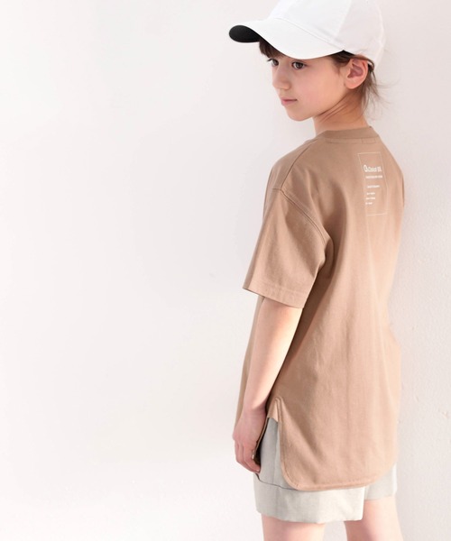 classicalelf（クラシカルエルフ）の「≪キッズ≫バックプリントがアクセントに！サイドスリットビッグTシャツ（Tシャツ/カットソー・キッズ・ホワイト/ブラウン系その他/ブラック/グリーン系その他・130/150/160/140）」の17枚目の写真