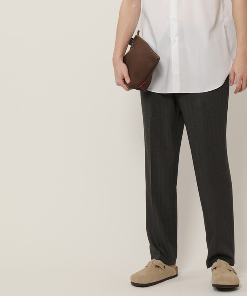 KASHIYAMA（カシヤマ）の「TECH-POLYESTER ストレッチノータックスリムテーパードパンツ（ヘリンボーン）（その他パンツ・メンズ・グレー/ネイビー・マルチサイズ）」の2枚目の写真