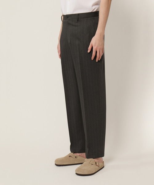 KASHIYAMA（カシヤマ）の「TECH-POLYESTER ストレッチノータックスリムテーパードパンツ（ヘリンボーン）（その他パンツ・メンズ・グレー/ネイビー・マルチサイズ）」の3枚目の写真