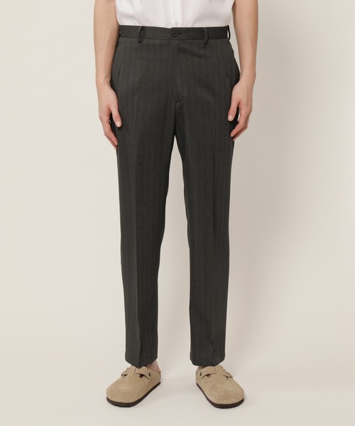 KASHIYAMA（カシヤマ）の「TECH-POLYESTER ストレッチノータックスリムテーパードパンツ（ヘリンボーン）（その他パンツ・メンズ・グレー/ネイビー・マルチサイズ）」の7枚目の写真