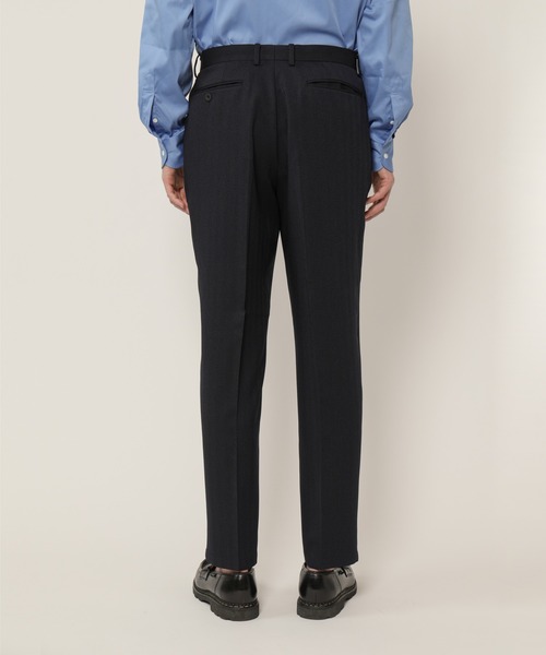 KASHIYAMA（カシヤマ）の「TECH-POLYESTER ストレッチノータックスリムテーパードパンツ（ヘリンボーン）（その他パンツ・メンズ・グレー/ネイビー・マルチサイズ）」の4枚目の写真