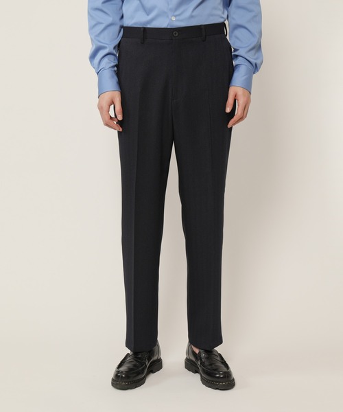 KASHIYAMA（カシヤマ）の「TECH-POLYESTER ストレッチノータックスリムテーパードパンツ（ヘリンボーン）（その他パンツ・メンズ・グレー/ネイビー・マルチサイズ）」の17枚目の写真