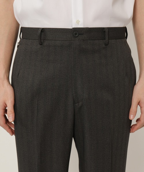 KASHIYAMA（カシヤマ）の「TECH-POLYESTER ストレッチノータックスリムテーパードパンツ（ヘリンボーン）（その他パンツ・メンズ・グレー/ネイビー・マルチサイズ）」の8枚目の写真