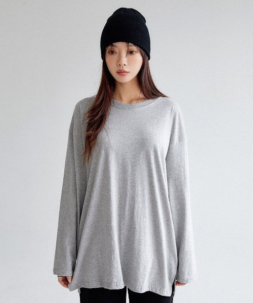 Muah Muah ムーアムーア Layered Long Sleeve T Shirt 韓国ブランド レイヤード ロング スリーブ Tシャツ カットソー Tシャツ カットソー Muahmuah ムーアムーア のファッション通販 Zozotown