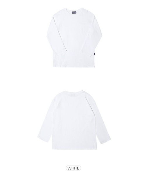 muahmuah（ムーアムーア）の「A'GEM/9 × .kom『muah muah/ムーアムーア』LAYERED LONG SLEEVE T-SHIRT/レイヤード 長袖Tシャツ（Tシャツ/カットソー・レディース・ホワイト/ブラック/グレー・FREE）」の9枚目の写真