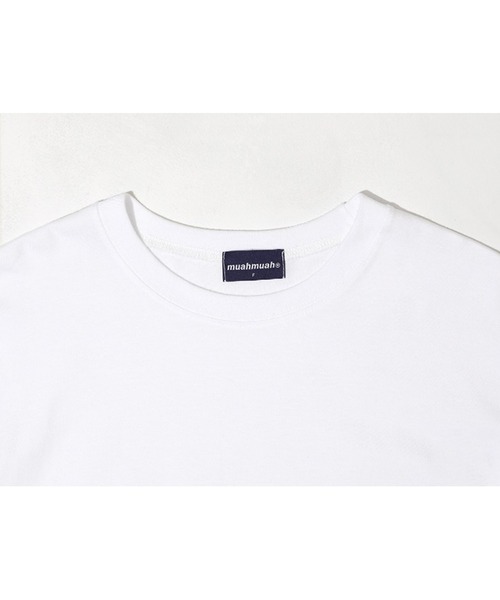 muahmuah（ムーアムーア）の「A'GEM/9 × .kom『muah muah/ムーアムーア』LAYERED LONG SLEEVE T-SHIRT/レイヤード 長袖Tシャツ（Tシャツ/カットソー・レディース・ホワイト/ブラック/グレー・FREE）」の13枚目の写真