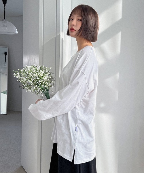 tシャツ A'GEM/9 × .kom 「「muah muah/ムーアムーア」LAYERED LONG SLEEVE T-SHIRT/レイヤードロング tシャツ A'GEM/9 × .kom「muah muah/ムーアムーア」LAYERED LONG