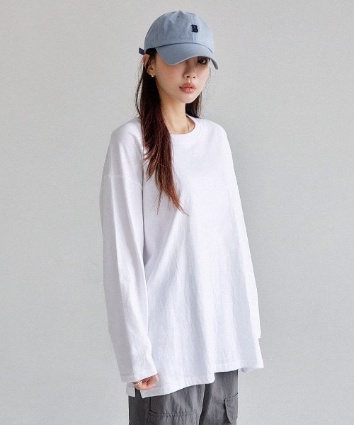 muahmuah（ムーアムーア）の「A'GEM/9 × .kom『muah muah/ムーアムーア』LAYERED LONG SLEEVE T-SHIRT/レイヤード 長袖Tシャツ（Tシャツ/カットソー・レディース・ホワイト/ブラック/グレー・FREE）」の16枚目の写真