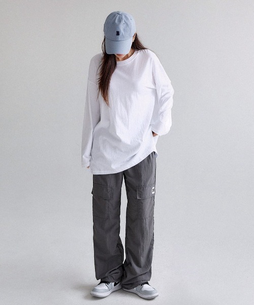 muahmuah（ムーアムーア）の「A'GEM/9 × .kom『muah muah/ムーアムーア』LAYERED LONG SLEEVE T-SHIRT/レイヤード 長袖Tシャツ（Tシャツ/カットソー・レディース・ホワイト/ブラック/グレー・FREE）」の18枚目の写真