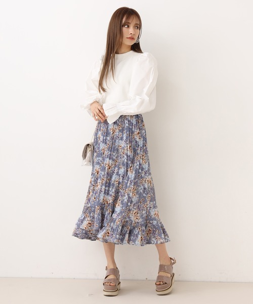 one after another NICE CLAUP（ワンアフターアナザーナイスクラップ）の「袖コンシャス裏毛トップス（Tシャツ/カットソー・レディース・オフホワイト/ブラック/グレー/ベージュ・FREE）」の16枚目の写真