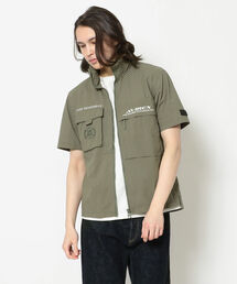 AVIREX | ファンクショナル スタンドジップシャツ/S/S FUNCTIONAL STAND ZIP SHIRT(シャツ/ブラウス)