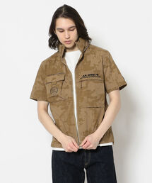 AVIREX | ファンクショナル スタンドジップシャツ/S/S FUNCTIONAL STAND ZIP SHIRT(シャツ/ブラウス)