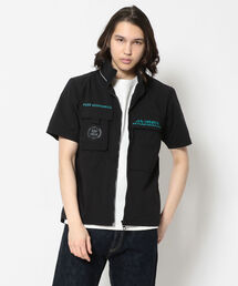 AVIREX | ファンクショナル スタンドジップシャツ/S/S FUNCTIONAL STAND ZIP SHIRT(シャツ/ブラウス)