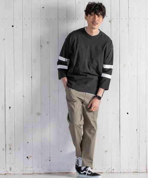 coen(コーエン)の「USAコットンフットボール7分袖ラインTシャツ#(Tシャツ/カットソー・メンズ・ブラック/ホワイト/オフホワイト/ライム・LARGE/SMALL/MEDIUM/X-LARGE)」の20枚目の写真