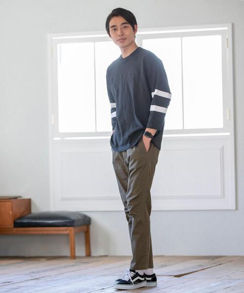 coen(コーエン)の「USAコットンフットボール7分袖ラインTシャツ#(Tシャツ/カットソー・メンズ・ブラック/ホワイト/オフホワイト/ライム・LARGE/SMALL/MEDIUM/X-LARGE)」の22枚目の写真