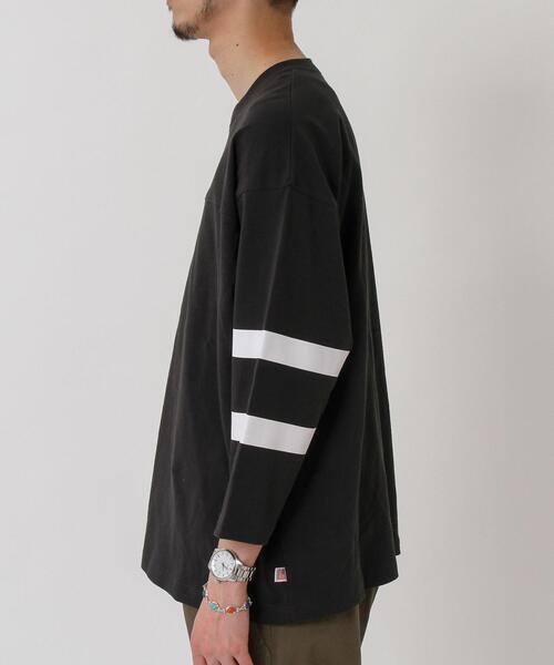 coen(コーエン)の「USAコットンフットボール7分袖ラインTシャツ#(Tシャツ/カットソー・メンズ・ブラック/ホワイト/オフホワイト/ライム・LARGE/SMALL/MEDIUM/X-LARGE)」の12枚目の写真