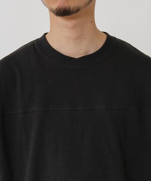 coen(コーエン)の「USAコットンフットボール7分袖ラインTシャツ#(Tシャツ/カットソー・メンズ・ブラック/ホワイト/オフホワイト/ライム・LARGE/SMALL/MEDIUM/X-LARGE)」の6枚目の写真