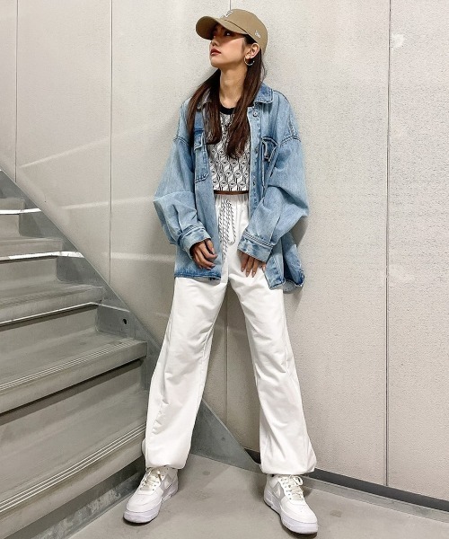 ♡新品タグ付き♡Bluelea ブルレア　ホワイトデニムジャケット SHEER flow（シアーフロウ）の「【インフルエンサー MARIKA