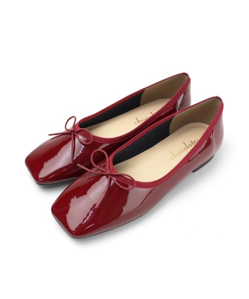 chocolates（チョコラテス）の「晴雨兼用スクエアバレエシューズ【日本製】（バレエシューズ・レディース・ミント/ブラック/ベージュ/ライトピンク/アイボリー/ブラウン/その他/ブラック系その他/ブラック系/レッド・22cm/25cm/22.5cm/24cm/24.5cm/23.5cm/23cm）」の9枚目の写真